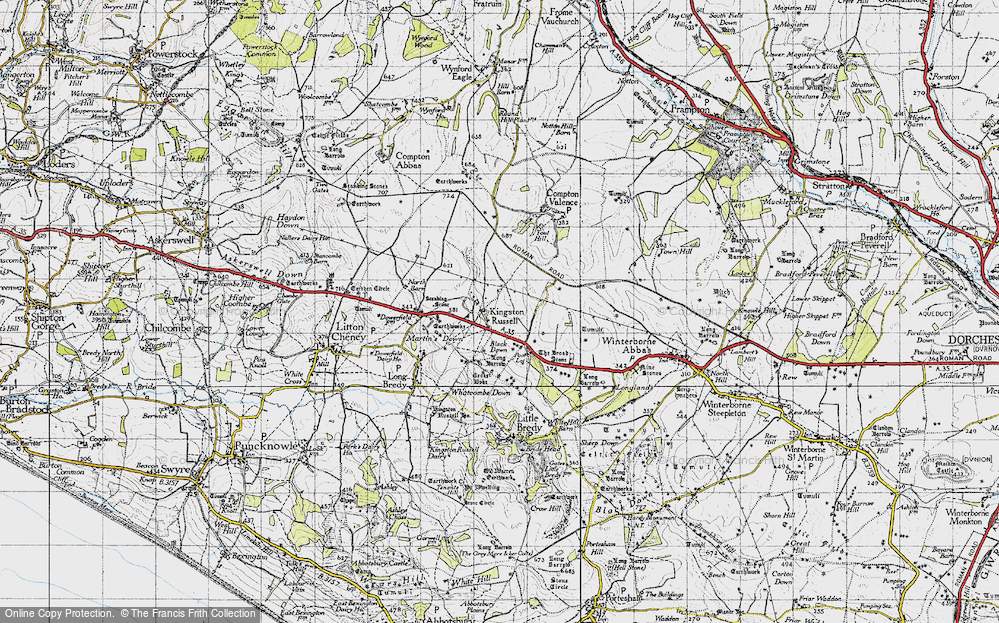 Old Map of Kingston Russell, 1945 in 1945