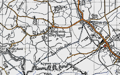Old map of Kingston Seymour in 1946