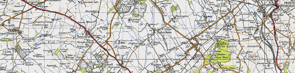 Old map of Kingston Stert in 1947