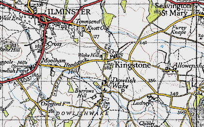 Old map of Kingstone in 1945