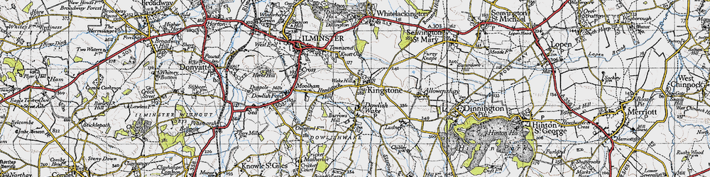 Old map of Kingstone in 1945