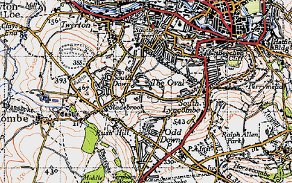 Old map of Kingsway in 1946