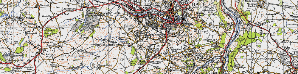 Old map of Kingsway in 1946