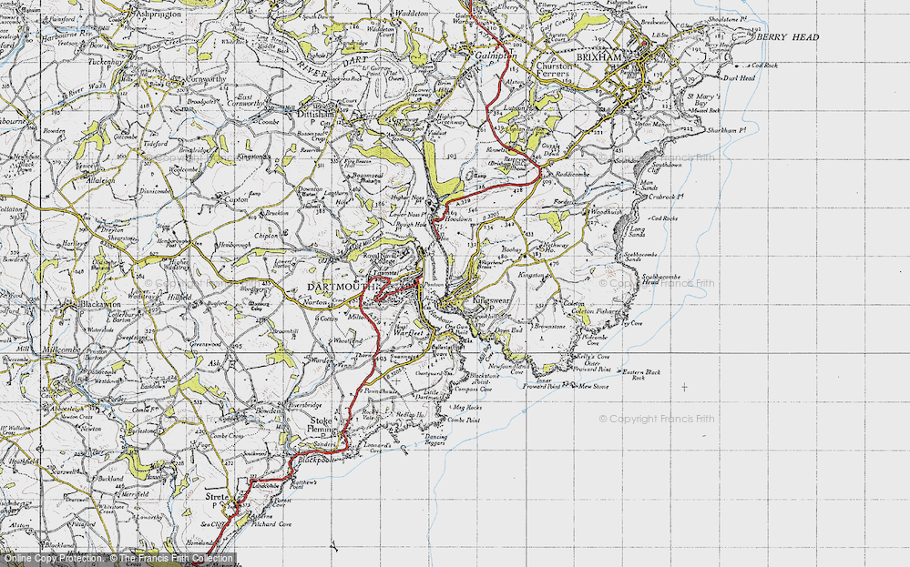 Old Map of Kingswear, 1946 in 1946