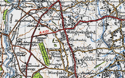 Old map of Kingswinford in 1946