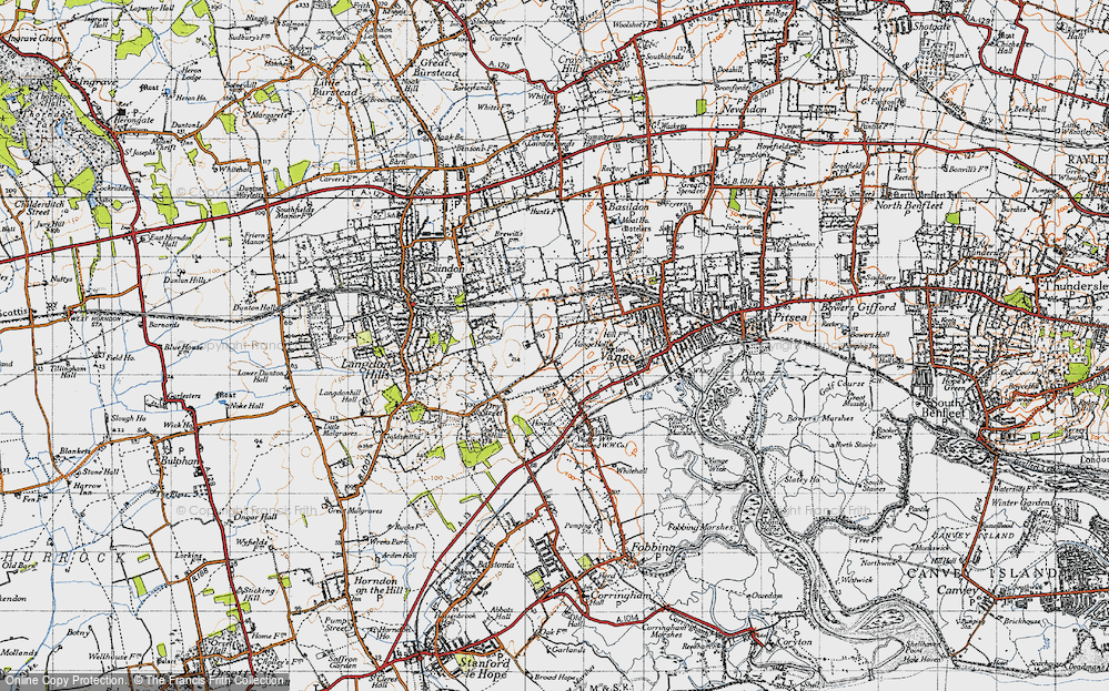 Old Map of Kingswood, 1945 in 1945