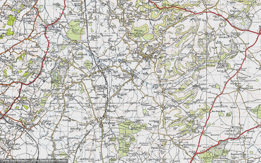 Old Map of Kingswood, 1946 in 1946