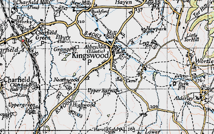 Old map of Kingswood in 1946