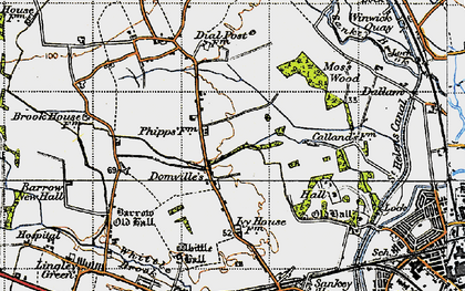 Old map of Kingswood in 1947