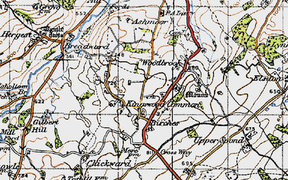 Old map of Kingswood in 1947