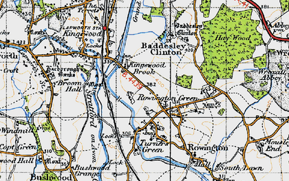 Old map of Brome Hall in 1947