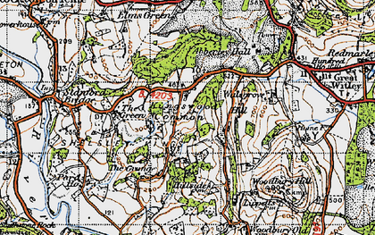 Old map of Kingswood Common in 1947