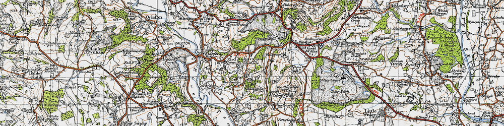Old map of Kingswood Common in 1947