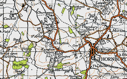 Old map of Kington in 1946