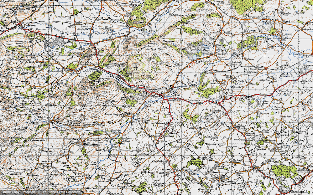 Old Map of Kington, 1947 in 1947