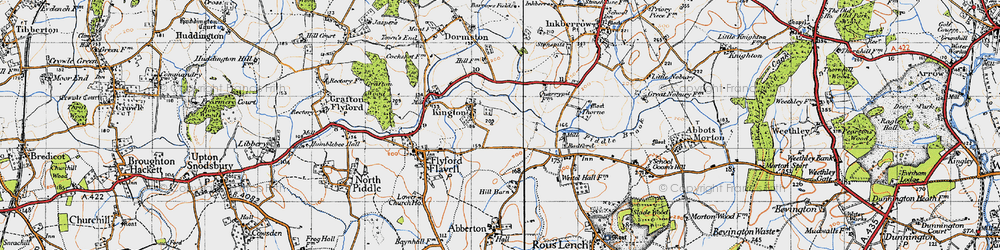 Old map of Kington in 1947