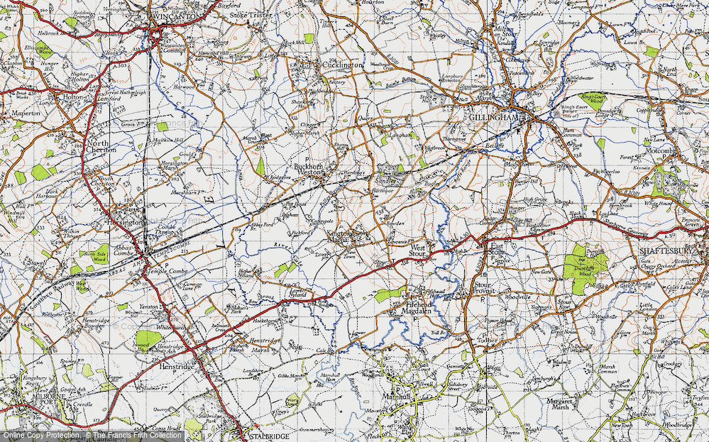 Old Map of Kington Magna, 1945 in 1945