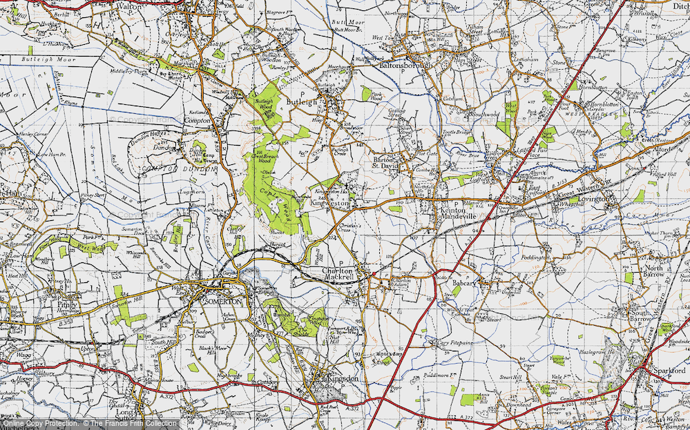 Old Map of Kingweston, 1945 in 1945