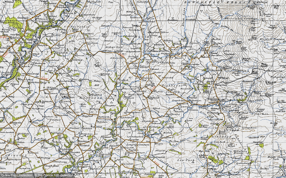 Old Map of Kinkry Hill, 1947 in 1947