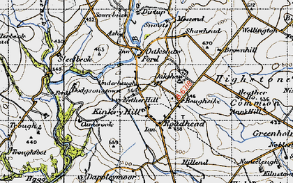 Old map of Kinkry Hill in 1947