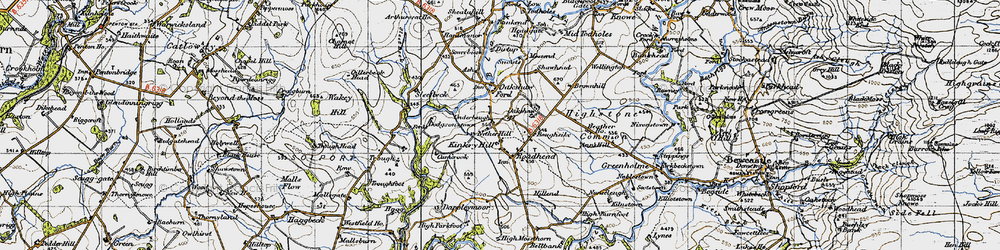 Old map of Kinkry Hill in 1947