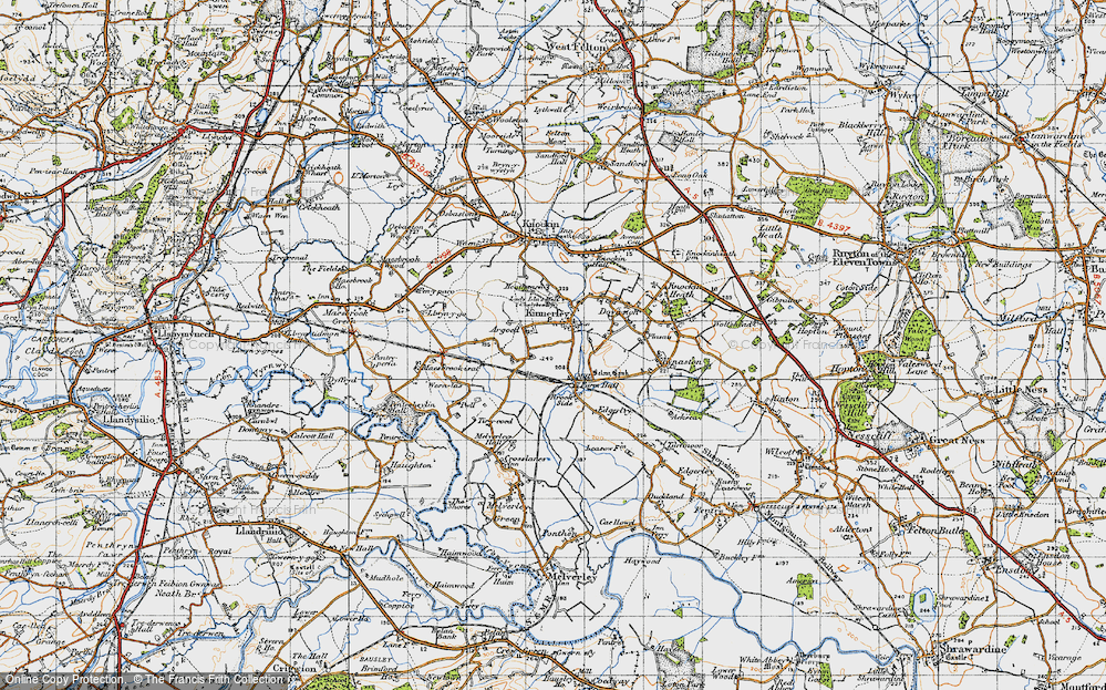 Old Map of Kinnerley, 1947 in 1947