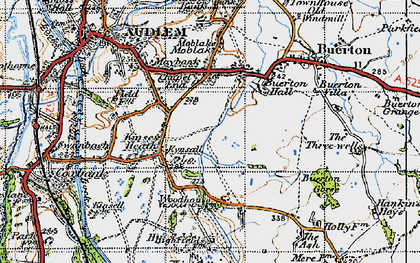 Old map of Kinsey Heath in 1947