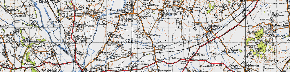 Old map of Kinsham in 1946