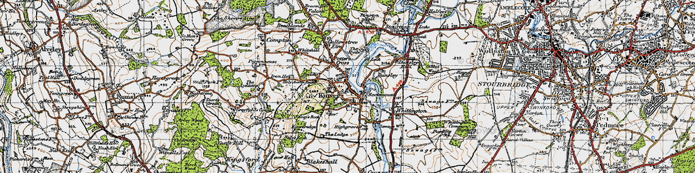 Old map of Kinver in 1947