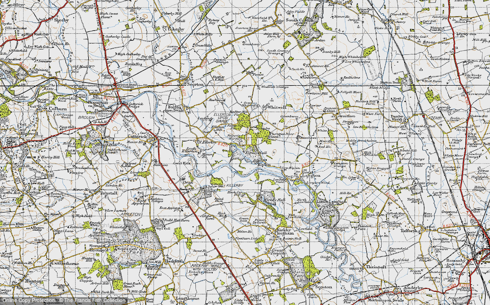 Old Map of Kiplin, 1947 in 1947