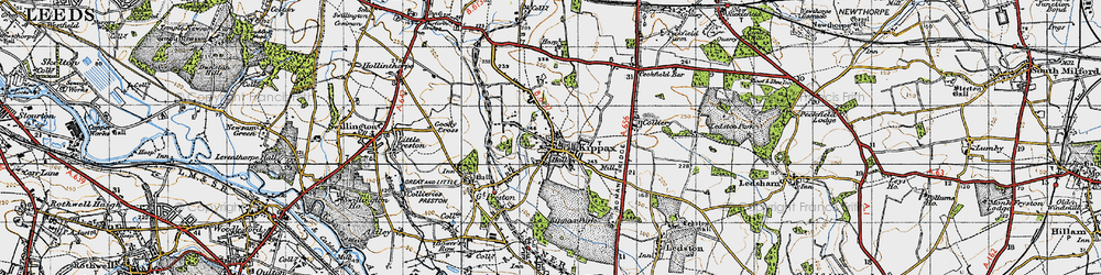 Old map of Kippax in 1947
