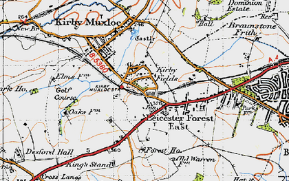 Old map of Enderby Lodge in 1946