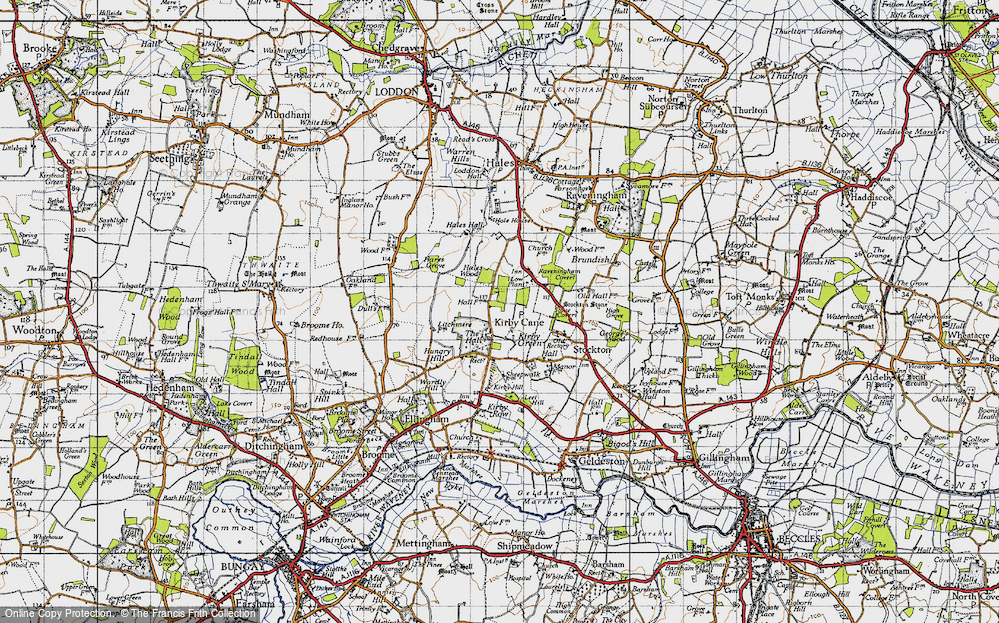 Old Map of Kirby Green, 1946 in 1946