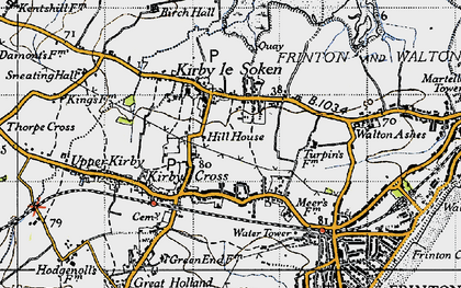 Old map of Kirby-le-Soken in 1946