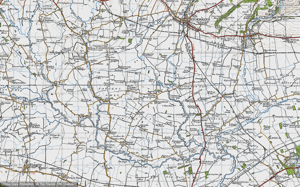 Old Map of Historic Map covering Bukthorn in 1947