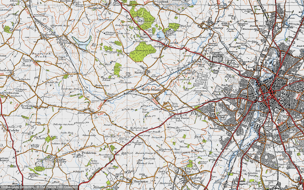 Old Map of Kirby Muxloe, 1946 in 1946