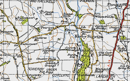 Old map of Bank Top in 1947