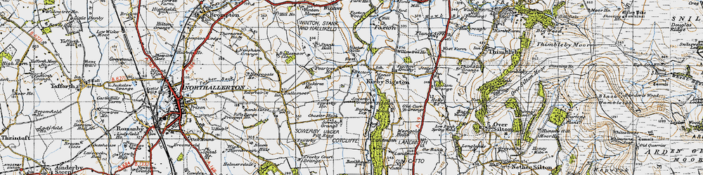 Old map of Kirby Sigston in 1947