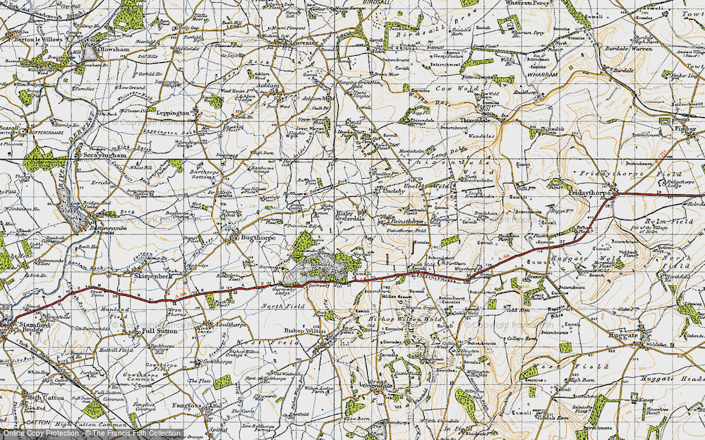 Old Map of Kirby Underdale, 1947 in 1947