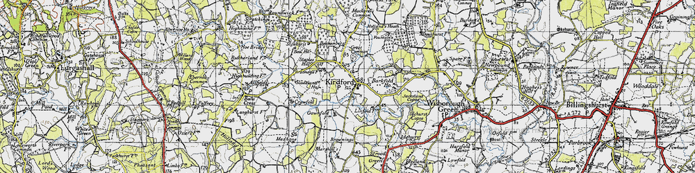 Old map of Barkfold Manor in 1940