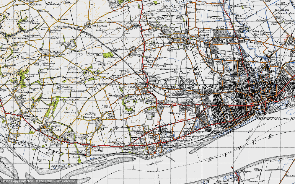 Old Map of Kirk Ella, 1947 in 1947