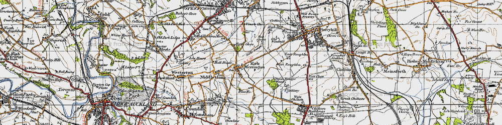 Old map of Blue Ho in 1947