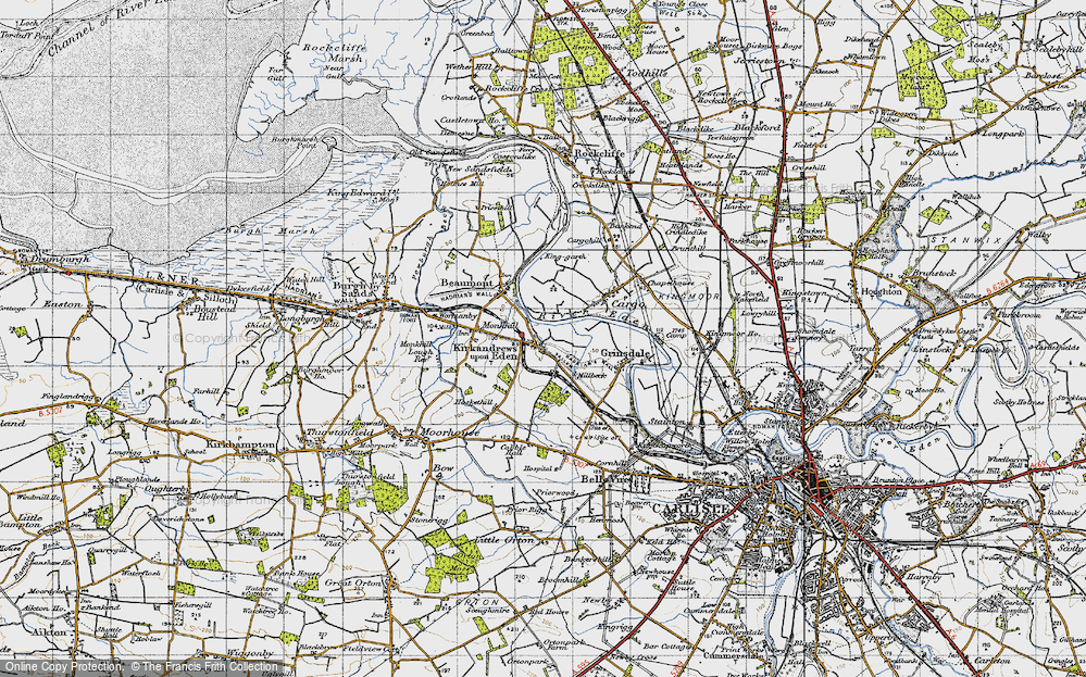 Old Map of Kirkandrews-on-Eden, 1947 in 1947