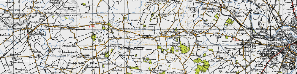 Old map of Kirkbampton in 1947