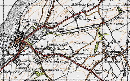 Old map of Kirkborough in 1947