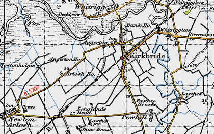 Old map of Angerton Ho in 1947