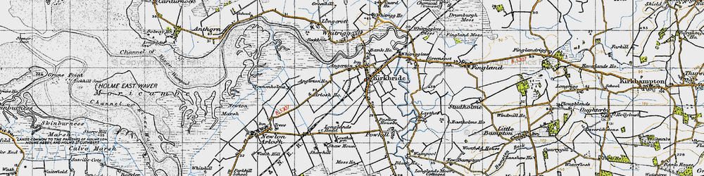 Old map of Kirkbride in 1947