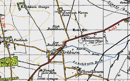 Old map of Kirkburn in 1947