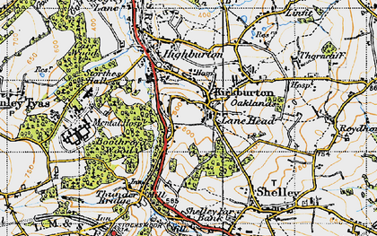 Old map of Kirkburton in 1947