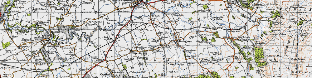 Old map of Kirkby in 1947
